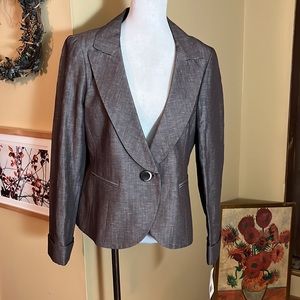 Lafayette 148 NY Size 12 Blazer Jacket Virgin Wool + Linen $488 NEWS